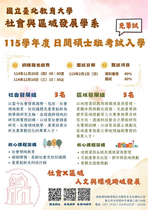 115日碩招生考試海報圖片